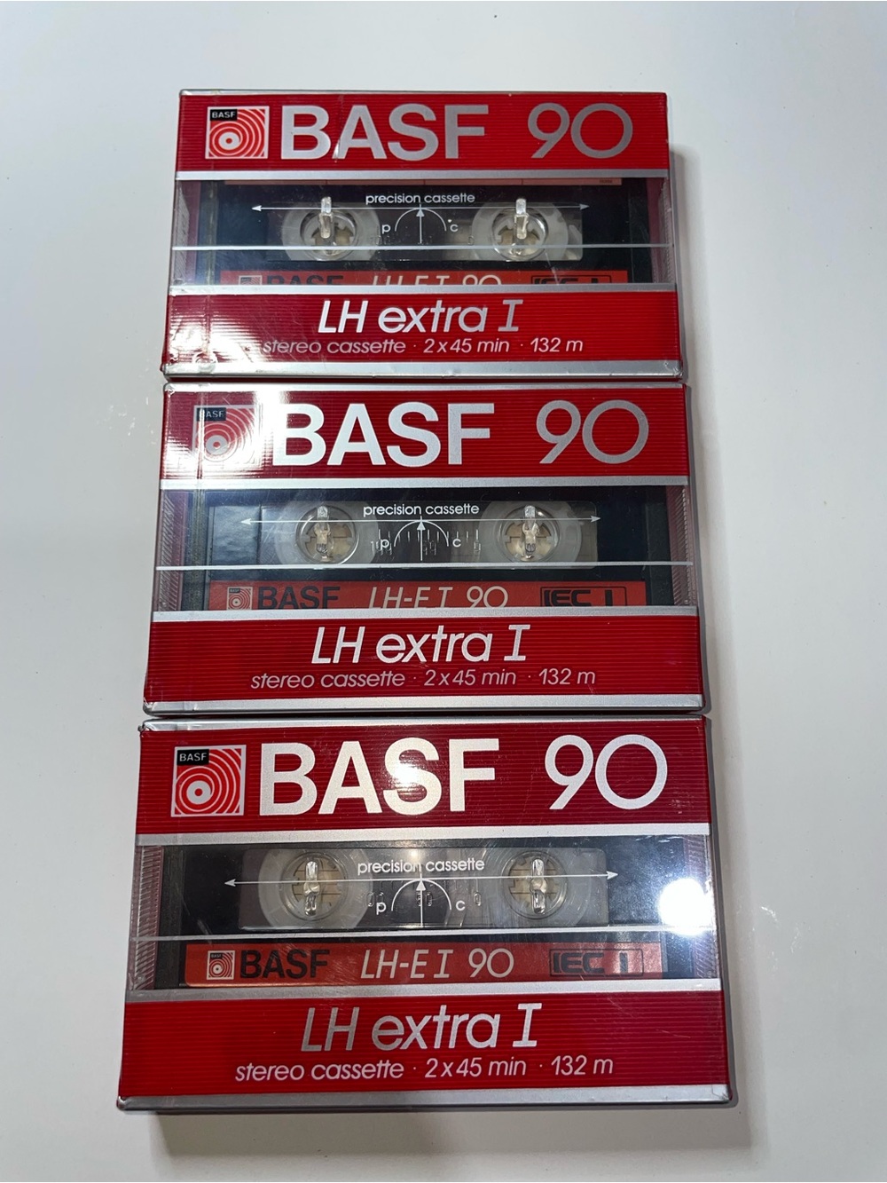 3 X BASF 90 LH Extra I LH-E I Blank Audio Stereo Cassette 90 Minute New Sealed